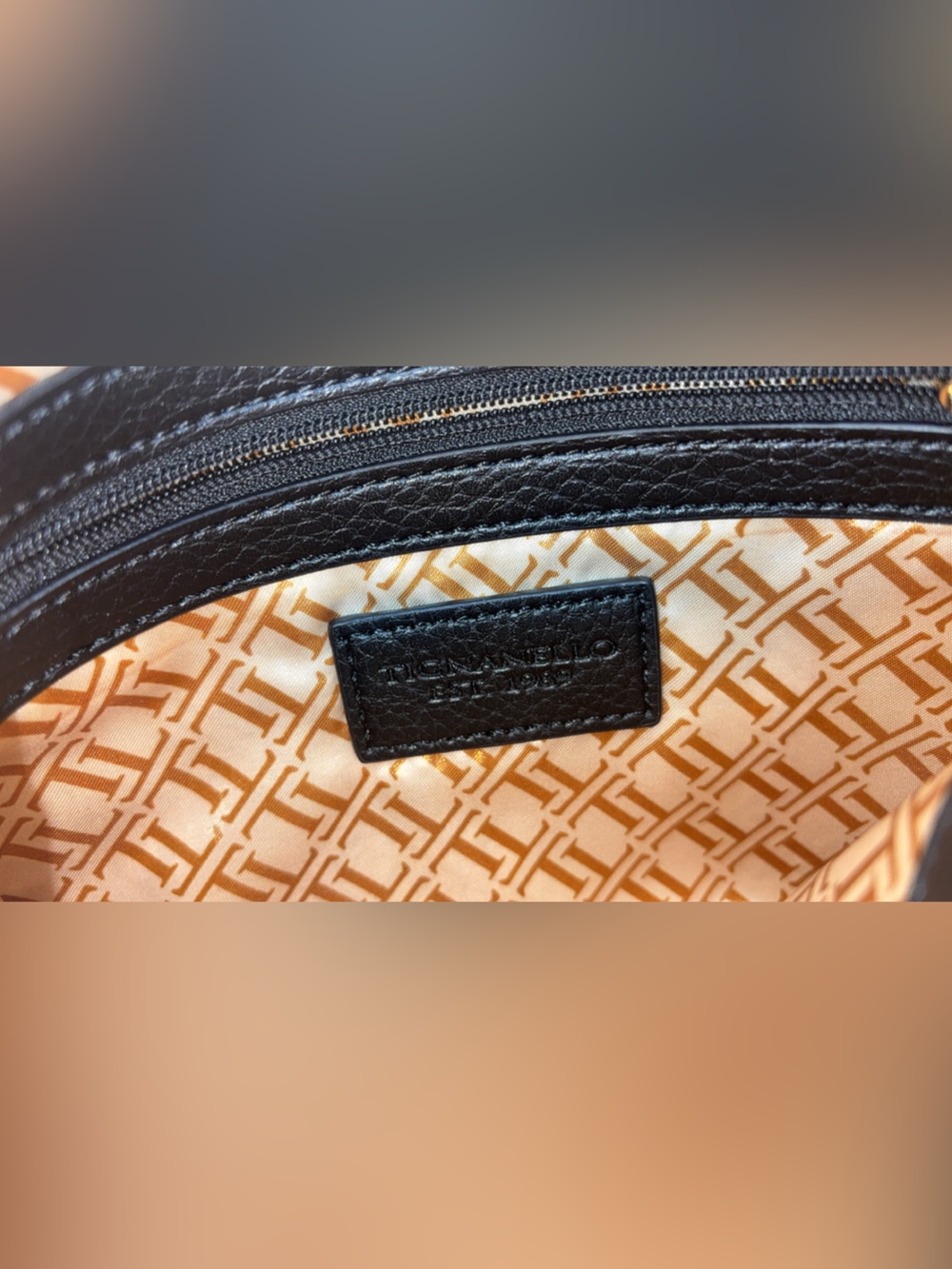 Tignanello Black Floral Embroidered Leather Crossbody Bag NWOT - Picture 13 of 14
